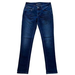 Guess jeans low rise skinny distressed stretchy denim blue size 27